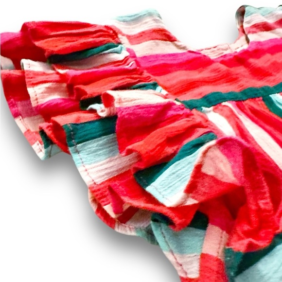 Crewcuts | Striped Ruffle Trimmed Cotton Top (16) - Picture 2 of 6